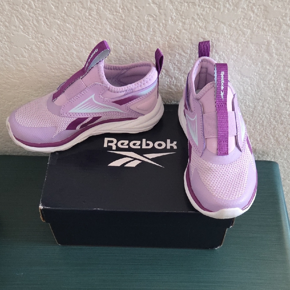 Reebok Kids Slip-On Sneakers in Light Lavender and Purple